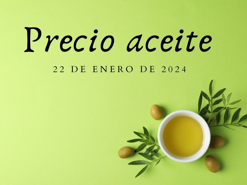 Precio medio del aceite de oliva a 22 de enero de 2024