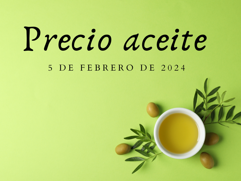 Precio medio del aceite de oliva a 5 de febrero de 2024